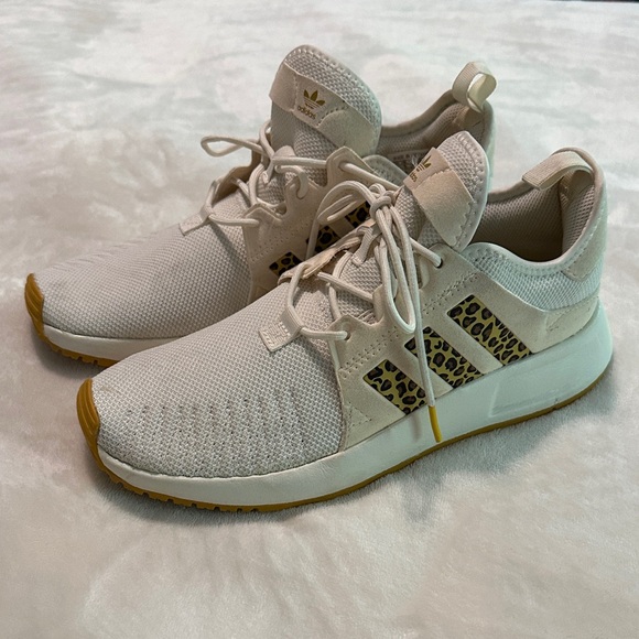 Adidas Cream Sneakers with Leopard Accents - Picture 1 of 6